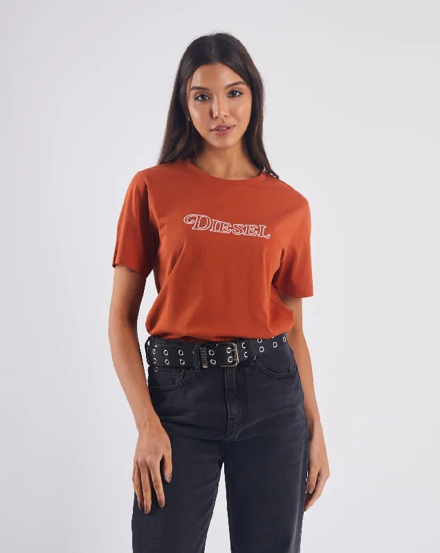 Striped Women T Shirt in a Classic PatternSharon T-Shirt Cinnamon Orange