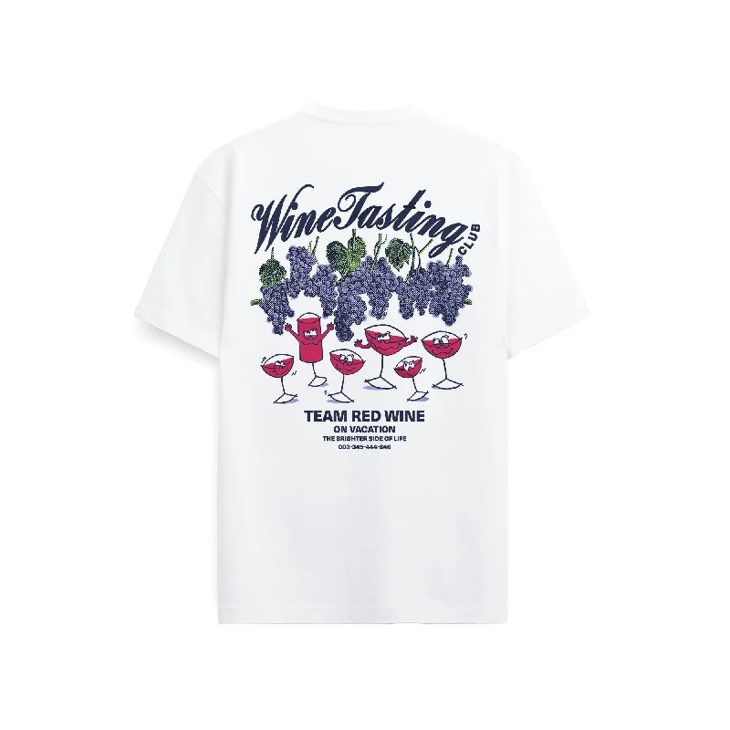 Sequined Women T Shirt for a Sparkly Night OutTeam Red Wine T-Shirt - White