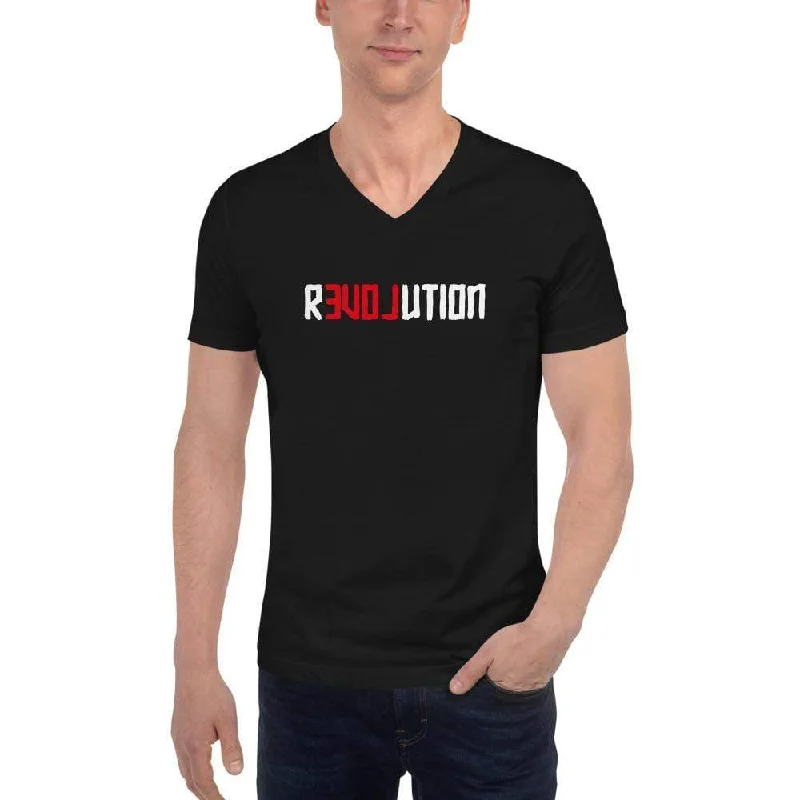 There is Love in Revolution - Unisex V-Neck T-Shirt