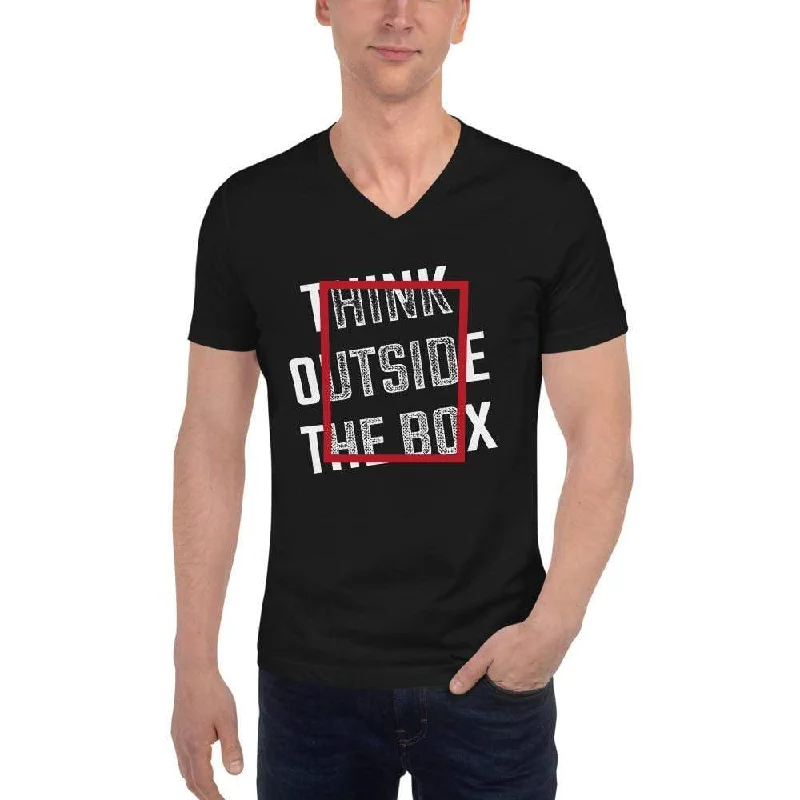 V - Neck Women T Shirt to Enhance the NecklineThink Outside The Box - Unisex V-Neck T-Shirt V - Neck Women T Shirt to Enhance the NecklineThink Outside The Box - Unisex V-Neck T-Shirt