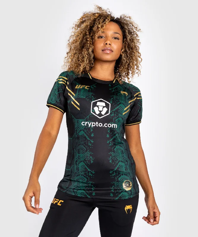 Floral Print Women T Shirt for a Feminine TouchUFC Adrenaline by Venum Authentic Fight Night Women’s Walkout Jersey Green/Black/Gold - Emerald Edition Floral Print Women T Shirt for a Feminine TouchUFC Adrenaline by Venum Authentic Fight Night Women’s Walkout Jersey Green/Black/Gold - Emerald Edition