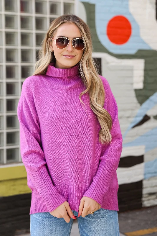 Plus Size Women's Embroidered Sweaters in Ethnic StylesFINAL SALE - Updated Aesthetic Plum Turtleneck Oversized Sweater - DU DEAL Plus Size Women's Embroidered Sweaters in Ethnic StylesFINAL SALE - Updated Aesthetic Plum Turtleneck Oversized Sweater - DU DEAL