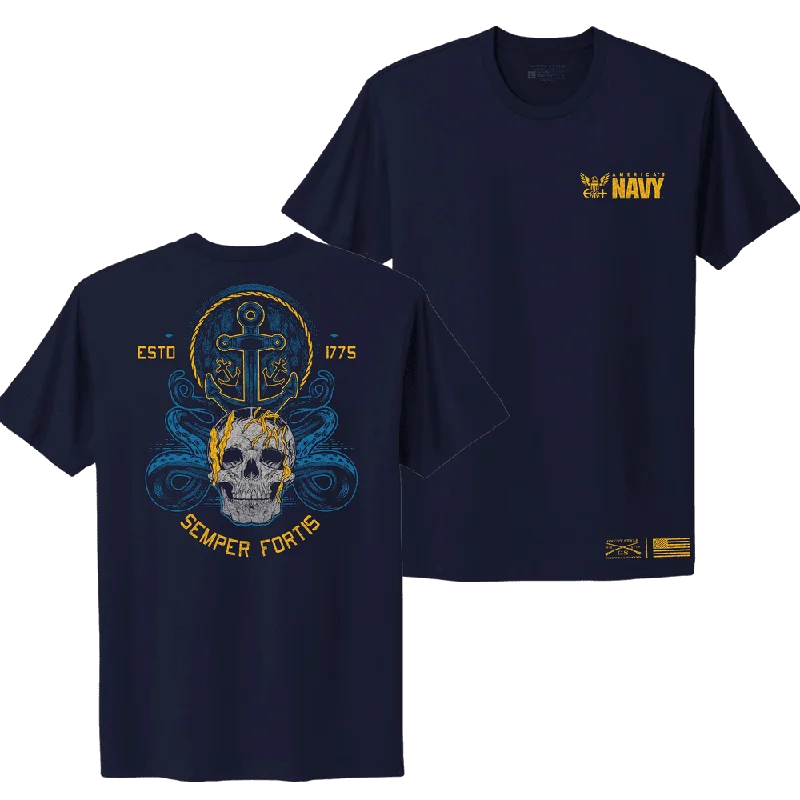 USN - Women's Semper Fortis Boyfriend Fit T-Shirt - Navy