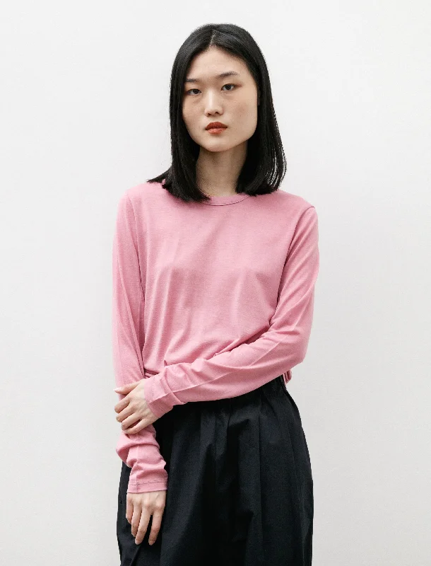 Sheer Women T Shirt for a Stylish and Alluring LookFrame LS Crew Hana