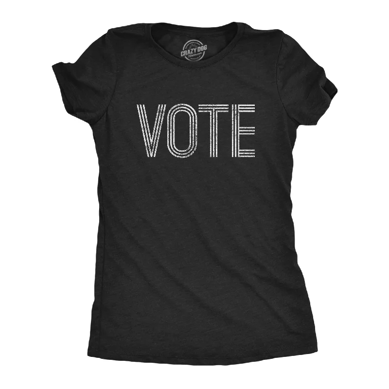 Embroidered Women T Shirt with Intricate DetailsVote Women's T Shirt