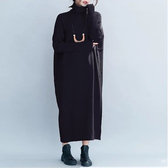 Sleeveless Women's Silk Blend Sweater Dresses for a Sophisticated LookWomen casual Loose High Neck Maxi Sweater Dresses