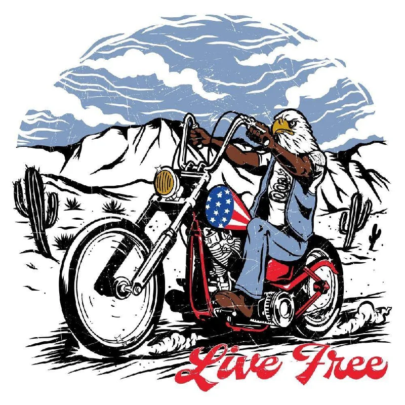 Embroidered Women T Shirt with Intricate DetailsWomen's Live Free Slouchy T-Shirt - White Embroidered Women T Shirt with Intricate DetailsWomen's Live Free Slouchy T-Shirt - White