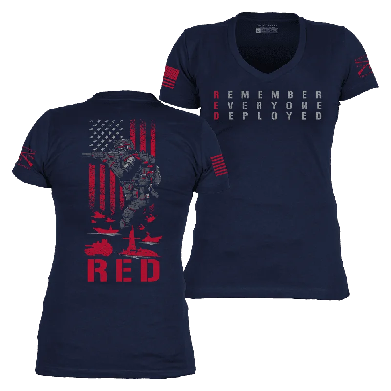Crop Top Women T Shirt to Pair with High - Waisted BottomsWomen's RED Friday V-Neck - Midnight Navy Crop Top Women T Shirt to Pair with High - Waisted BottomsWomen's RED Friday V-Neck - Midnight Navy