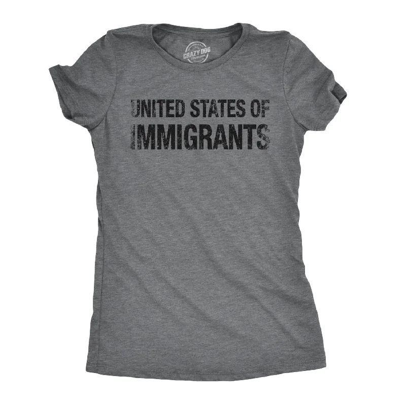 Muscle Women T Shirt for a Sporty and Casual LookUnited States of Immigrants Women's T Shirt Muscle Women T Shirt for a Sporty and Casual LookUnited States of Immigrants Women's T Shirt