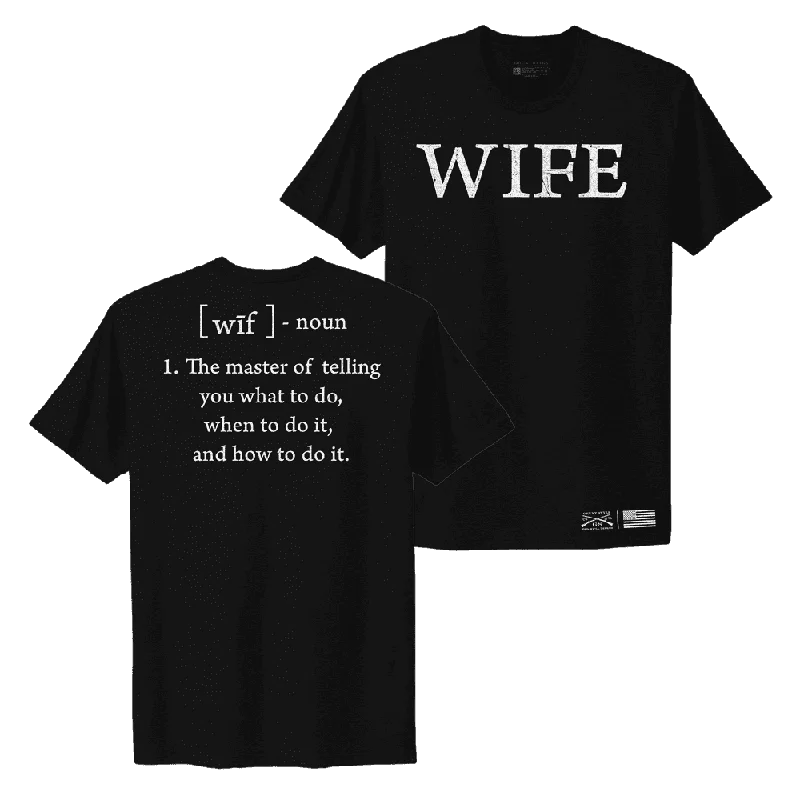 Organic Cotton Women T Shirt for Eco - Conscious WearersWomen's Wife Defined Boyfriend Fit T-Shirt - Black Organic Cotton Women T Shirt for Eco - Conscious WearersWomen's Wife Defined Boyfriend Fit T-Shirt - Black