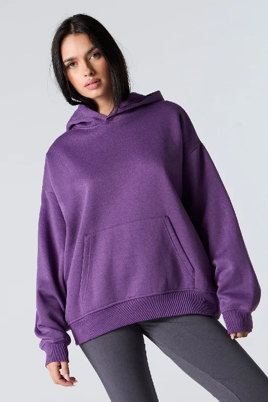 Women's mock - neck sweatshirt made of moisture - wicking material for fitness useOversized Solid Fleece Hoodie Women's mock - neck sweatshirt made of moisture - wicking material for fitness useOversized Solid Fleece Hoodie