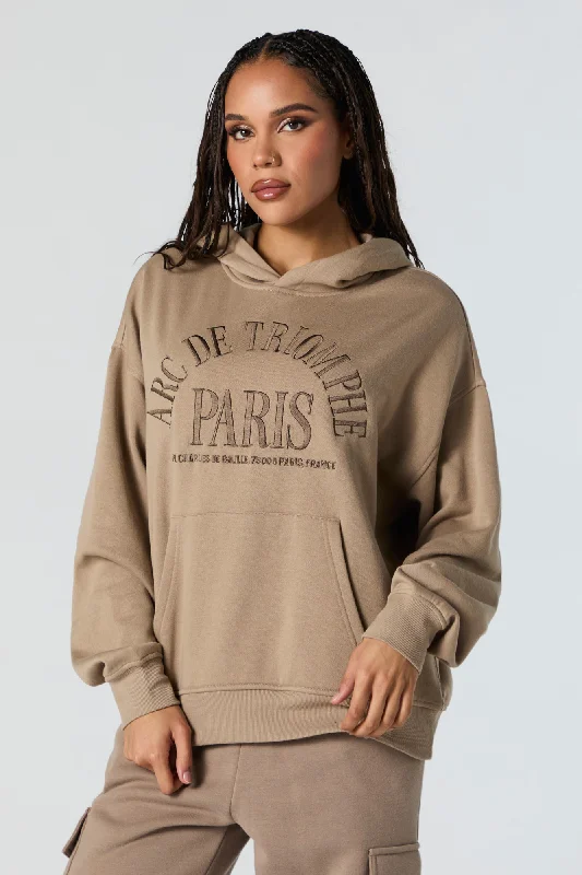 Women's cropped sweatshirt with a slogan graphic for a fun and expressive lookEmbroidered Fleece Hoodie Women's cropped sweatshirt with a slogan graphic for a fun and expressive lookEmbroidered Fleece Hoodie