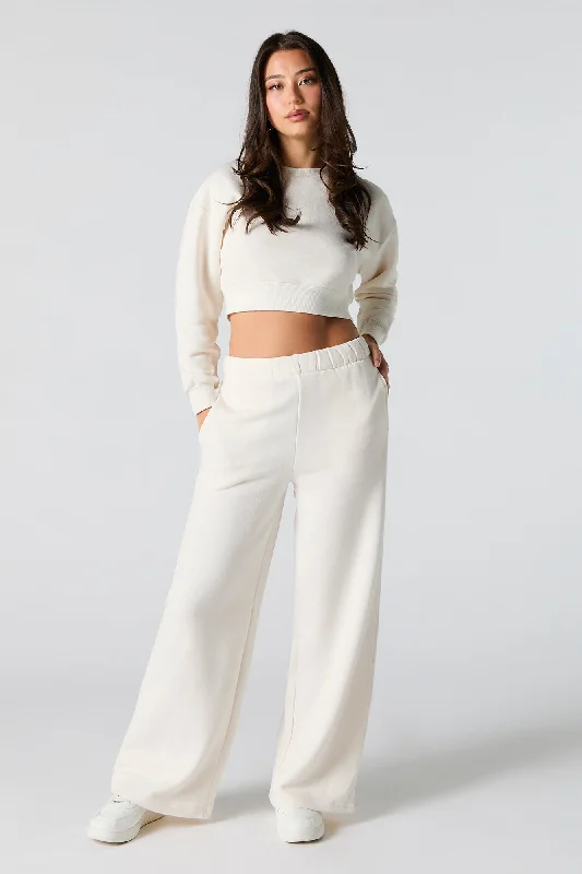 Fleece Wide Leg Sweatpant