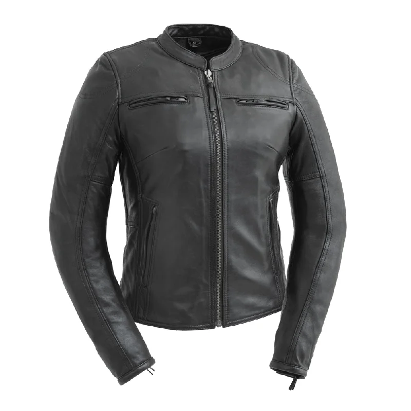 Women's denim jackets with distressed details for a casual and edgy lookASLAUG Motorcycle Leather Jacket Women's denim jackets with distressed details for a casual and edgy lookASLAUG Motorcycle Leather Jacket