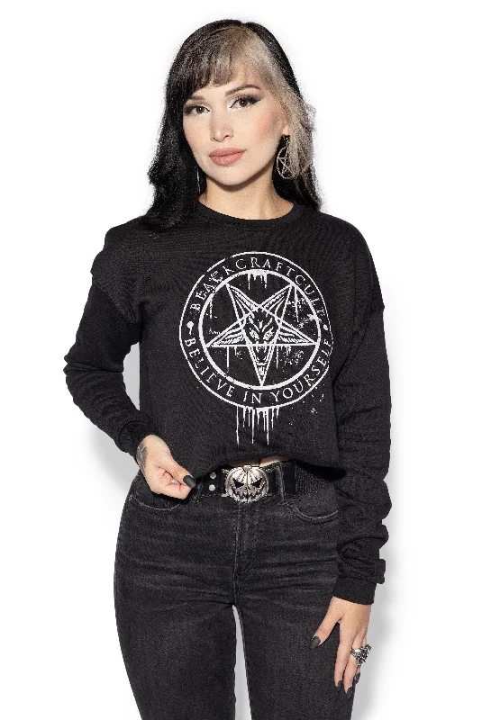 Women's quarter - zip sweatshirt made of organic cotton for eco - conscious fashionBIY Drip - Women's Cropped Crewneck Women's quarter - zip sweatshirt made of organic cotton for eco - conscious fashionBIY Drip - Women's Cropped Crewneck