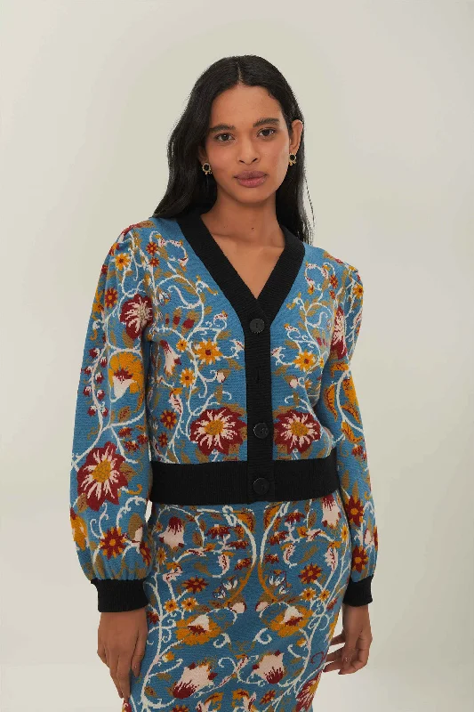 Women's cropped satin jackets in pastel shades for a glamorous evening outBlue Flowing Beauty Blouse Women's cropped satin jackets in pastel shades for a glamorous evening outBlue Flowing Beauty Blouse