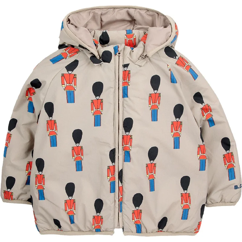 Women's pea coats in a plus - size fit for a flattering and warm winter coatBobo Choses Beige Little Tin Soldiers All Over Padded Anorak Women's pea coats in a plus - size fit for a flattering and warm winter coatBobo Choses Beige Little Tin Soldiers All Over Padded Anorak