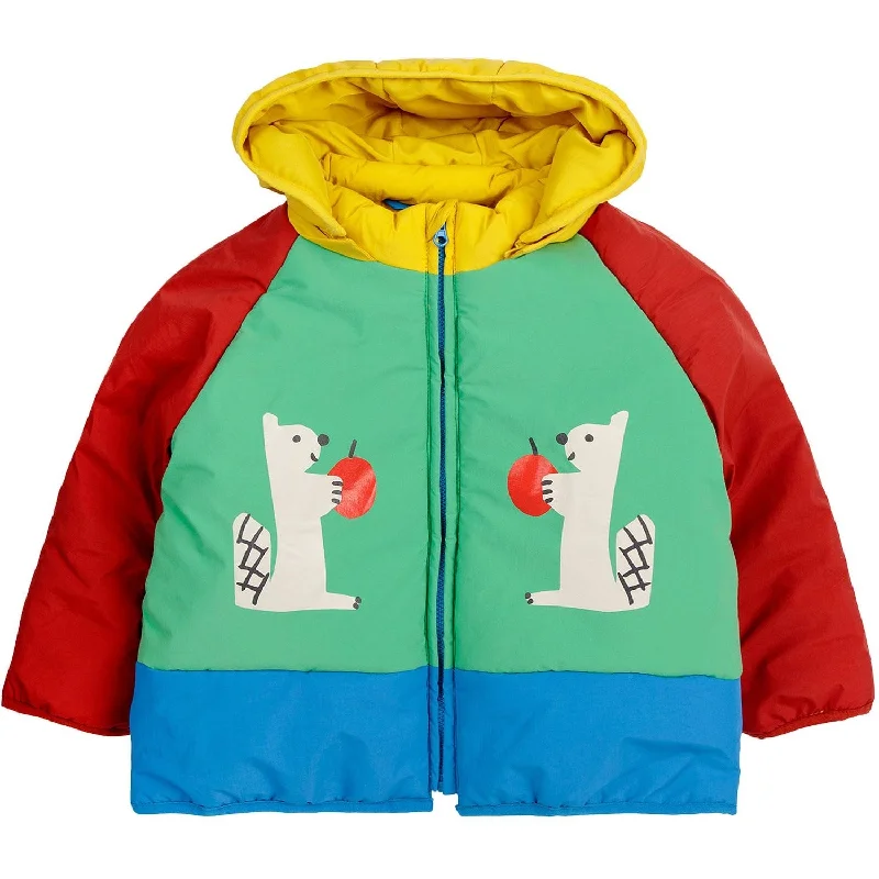 Women's cropped satin jackets in pastel shades for a glamorous evening outBobo Choses Green Hungry Squirrel Hooded Anorak Women's cropped satin jackets in pastel shades for a glamorous evening outBobo Choses Green Hungry Squirrel Hooded Anorak