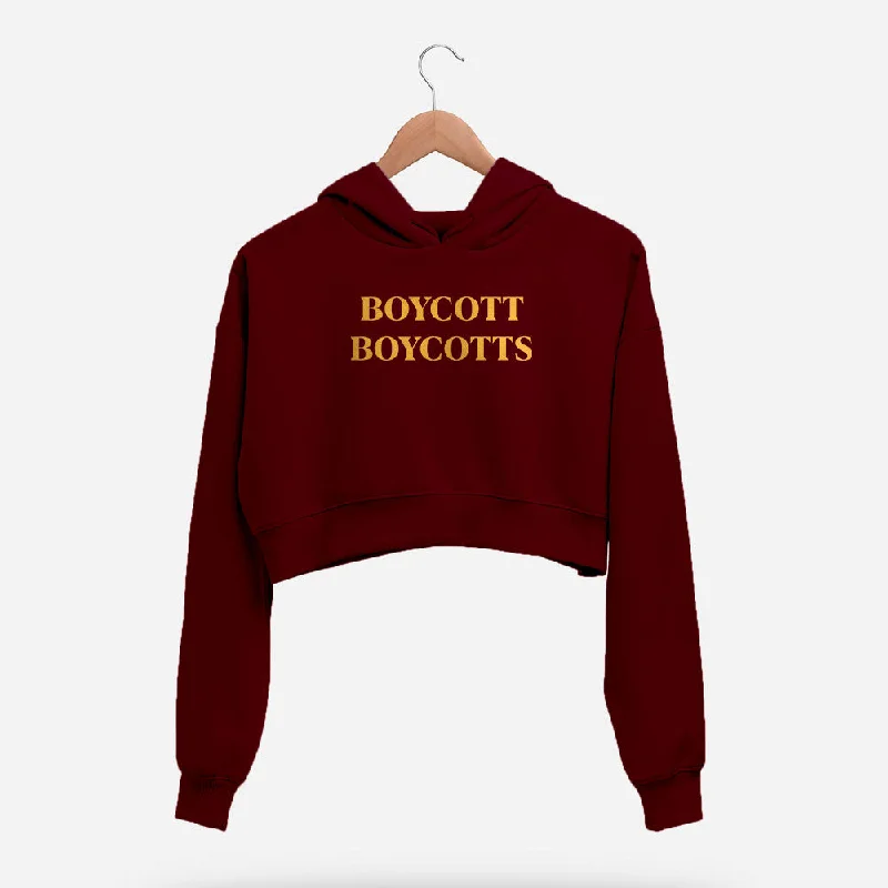 Women's graphic - printed sweatshirt featuring floral patterns for a feminine touchBoycott Boycotts Crop Hoodie Women's graphic - printed sweatshirt featuring floral patterns for a feminine touchBoycott Boycotts Crop Hoodie