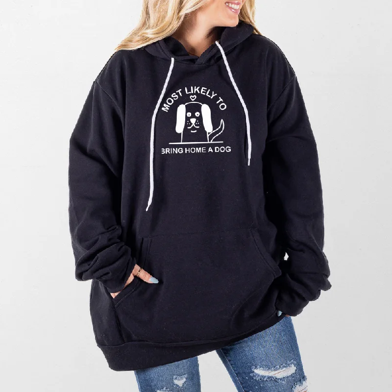 Women's tie - front hoodie in a lightweight fabric for summer layeringBring Home a Dog Giant Hoodie Women's tie - front hoodie in a lightweight fabric for summer layeringBring Home a Dog Giant Hoodie