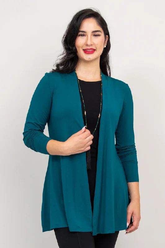 Women's long - length wool blend jackets for a warm and stylish winter lookChopra Jacket, Teal, Bamboo Women's long - length wool blend jackets for a warm and stylish winter lookChopra Jacket, Teal, Bamboo