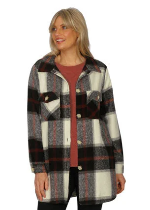 Women's shearling - lined suede jackets for ultimate warmth and luxuryEmily Adams Longer Check Jacket Women's shearling - lined suede jackets for ultimate warmth and luxuryEmily Adams Longer Check Jacket
