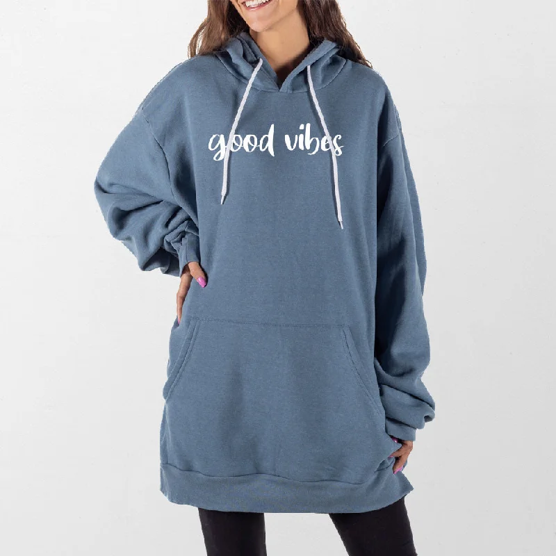 Women's color - block hoodie combining bold hues for a fashion - forward statementGood Vibes Giant Hoodie Women's color - block hoodie combining bold hues for a fashion - forward statementGood Vibes Giant Hoodie