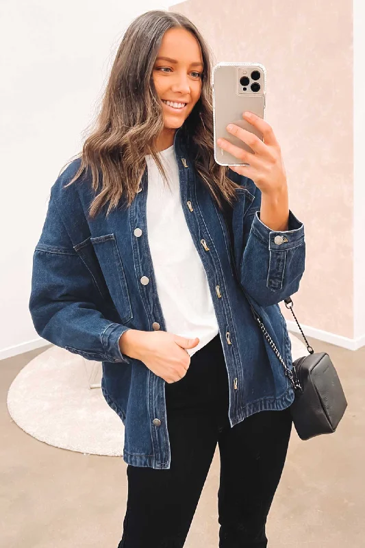 Women's pea coats in a plus - size fit for a flattering and warm winter coatHarley Denim Jacket Indigo Women's pea coats in a plus - size fit for a flattering and warm winter coatHarley Denim Jacket Indigo