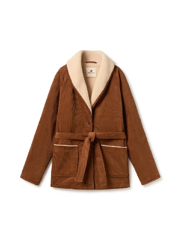 Women's long - length wool blend jackets for a warm and stylish winter lookHaua - Golden Brown Women's long - length wool blend jackets for a warm and stylish winter lookHaua - Golden Brown