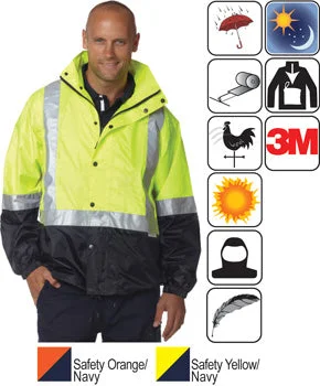 Women's denim jackets with a patchwork design for a bohemian and artsy styleHuski - Socket Hi-Visibility Waterproof Packable Jacket 918069 Women's denim jackets with a patchwork design for a bohemian and artsy styleHuski - Socket Hi-Visibility Waterproof Packable Jacket 918069