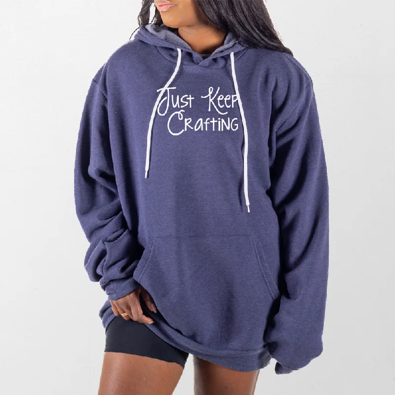 Women's mock - neck sweatshirt made of moisture - wicking material for fitness useJust Keep Crafting Giant Hoodie Women's mock - neck sweatshirt made of moisture - wicking material for fitness useJust Keep Crafting Giant Hoodie