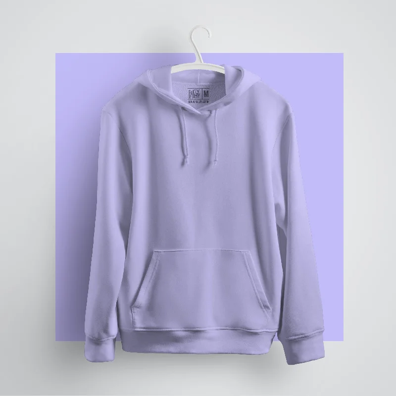 Women's sherpa - lined hoodie for extreme cold weather outdoor activitiesLavender Hoodie - Fully Solid