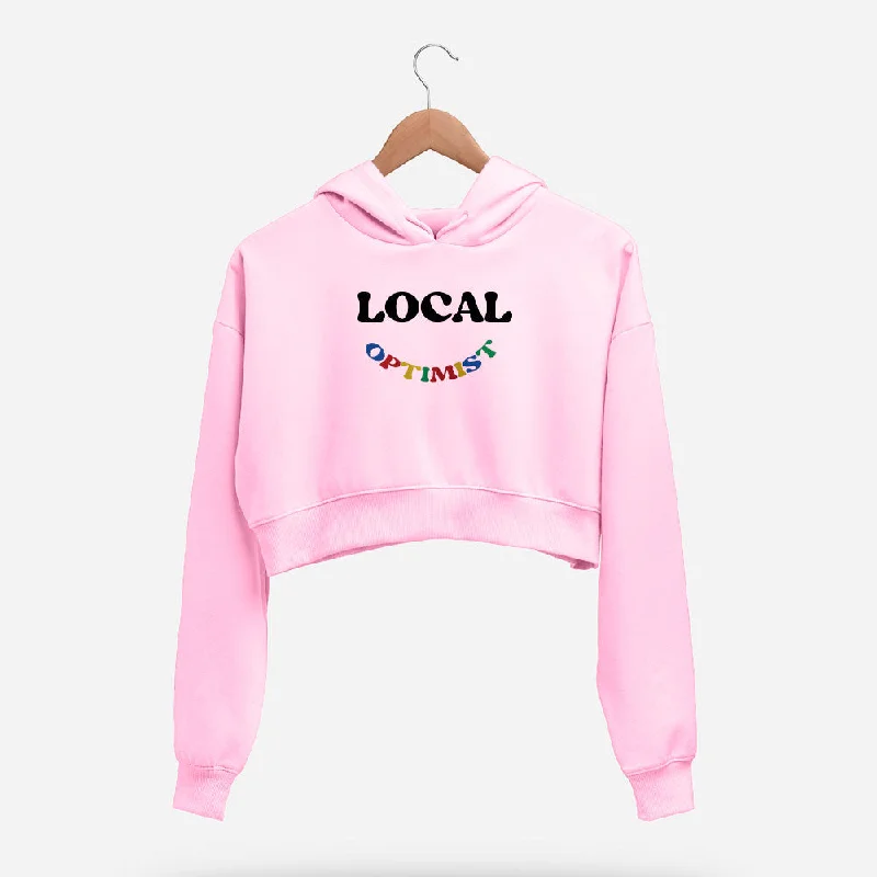 Women's oversized cropped hoodie with drawstrings for a trendy lookLocal Optimist Crop Hoodie Women's oversized cropped hoodie with drawstrings for a trendy lookLocal Optimist Crop Hoodie