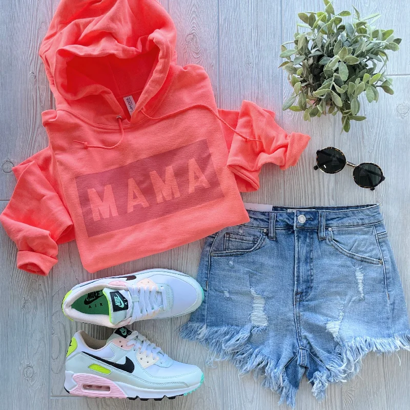 Women's zip - front sweatshirt with contrast stitching for a sporty aestheticMama Box • Neon Tonal Hoodie Women's zip - front sweatshirt with contrast stitching for a sporty aestheticMama Box • Neon Tonal Hoodie