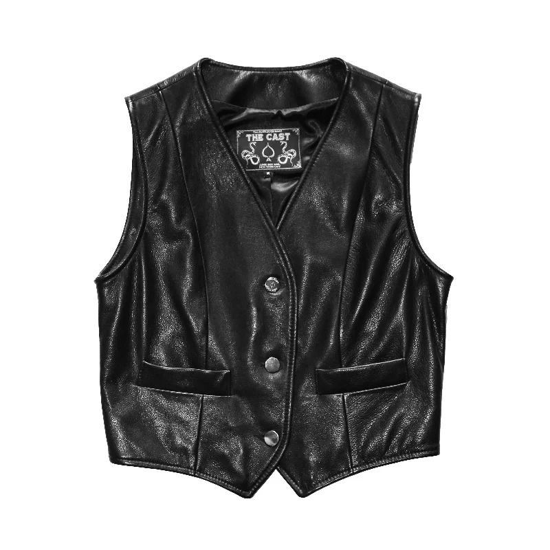 Women's long - line cardigan jackets in a soft knit for a cozy and elegant lookMARAUDER Leather Vest Women's long - line cardigan jackets in a soft knit for a cozy and elegant lookMARAUDER Leather Vest