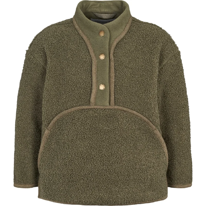 Women's denim jackets with a patchwork design for a bohemian and artsy styleMarMar Bonded Teddy Olive Leaf Joy Fleece Jacket Women's denim jackets with a patchwork design for a bohemian and artsy styleMarMar Bonded Teddy Olive Leaf Joy Fleece Jacket