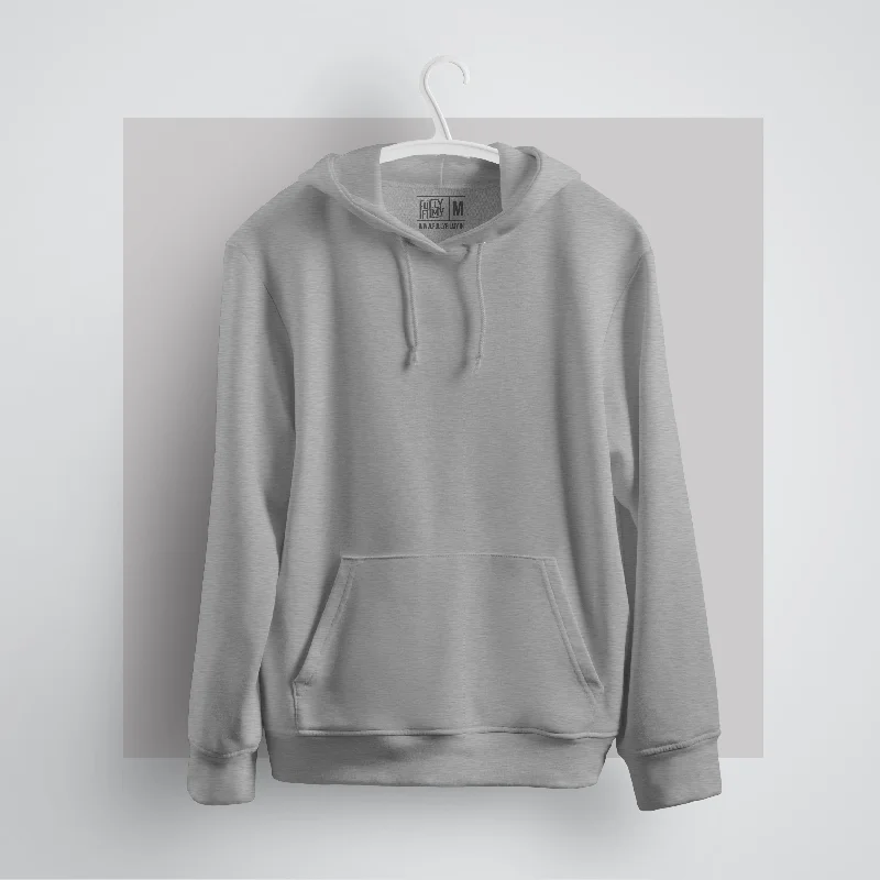 Women's mock - neck sweatshirt made of moisture - wicking material for fitness useMelange Grey Hoodie - Fully Solid Women's mock - neck sweatshirt made of moisture - wicking material for fitness useMelange Grey Hoodie - Fully Solid
