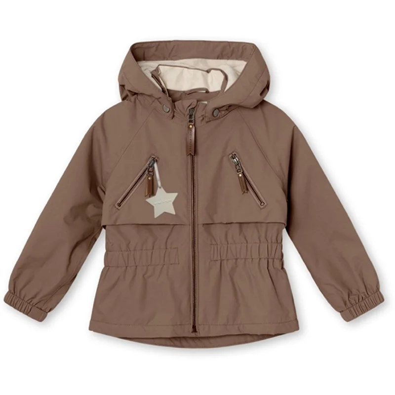 Women's double - breasted tweed jackets in classic colors for a sophisticated office lookMINI A TURE Algea Spring Jacket With Fleece Lining Brownie Women's double - breasted tweed jackets in classic colors for a sophisticated office lookMINI A TURE Algea Spring Jacket With Fleece Lining Brownie