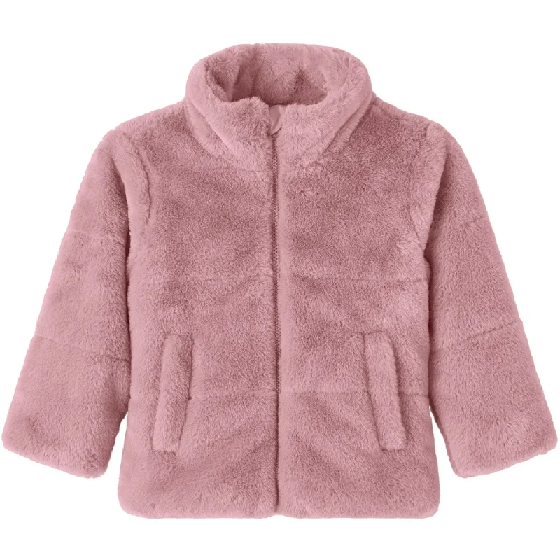 Women's bomber jackets with a holographic finish for a futuristic and eye - catching lookName It Lilas Mila Faux Fur Jacket Women's bomber jackets with a holographic finish for a futuristic and eye - catching lookName It Lilas Mila Faux Fur Jacket