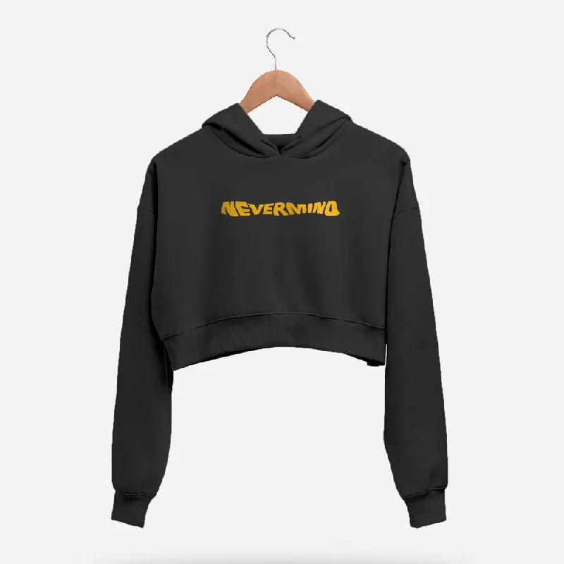 Women's hoodie with a glittery print for a glamorous and sparkly appearanceNevermind The Quirkiness Crop Hoodie Women's hoodie with a glittery print for a glamorous and sparkly appearanceNevermind The Quirkiness Crop Hoodie