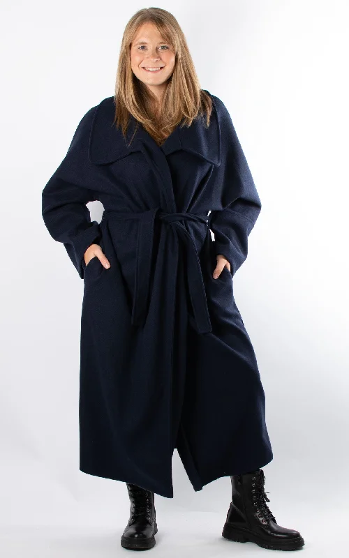 Women's moto jackets with a lace - up front for a unique and stylish touchPatricia Trench Coat | Navy Women's moto jackets with a lace - up front for a unique and stylish touchPatricia Trench Coat | Navy