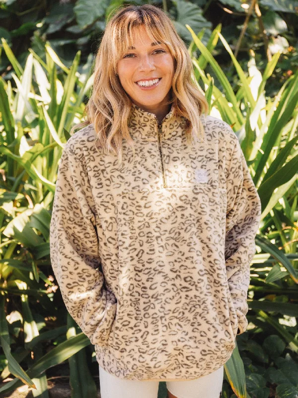 Women's denim jackets with distressed details for a casual and edgy lookPheelin It Mock Neck Hoodie - Leopard Women's denim jackets with distressed details for a casual and edgy lookPheelin It Mock Neck Hoodie - Leopard