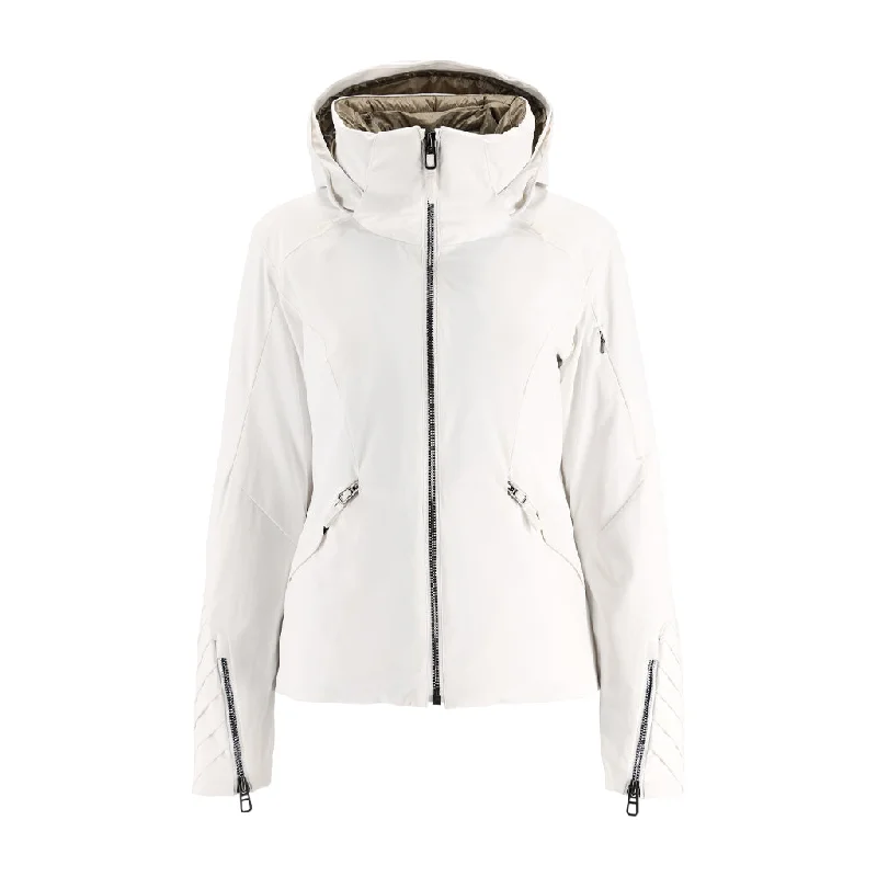 Women's bomber jackets with floral embroidery for a feminine and unique designWomens Pinnacle No Faux Fur - White (2022) Women's bomber jackets with floral embroidery for a feminine and unique designWomens Pinnacle No Faux Fur - White (2022)
