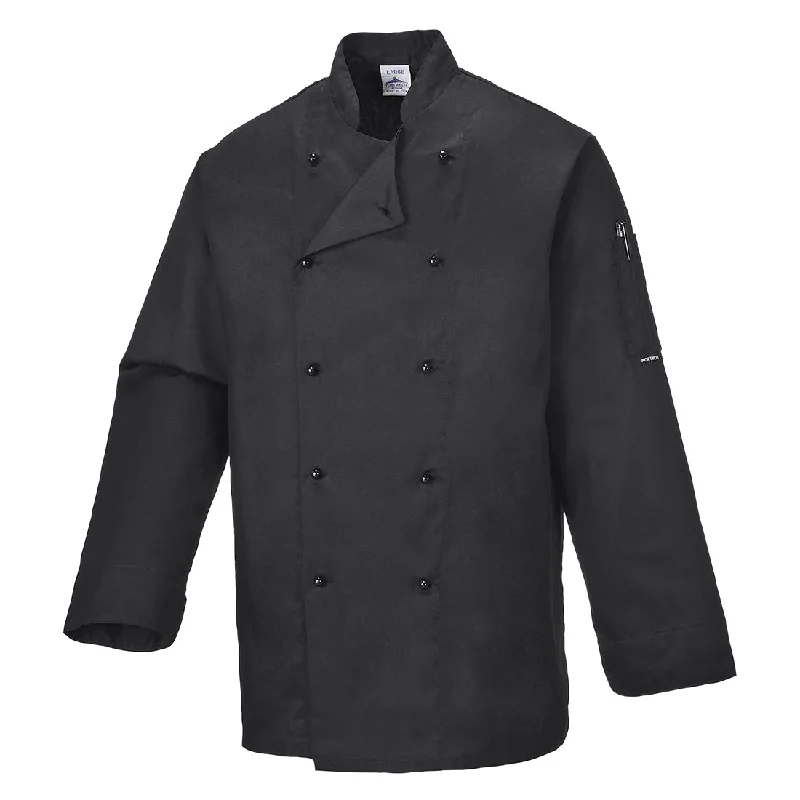 Women's double - breasted tweed jackets in classic colors for a sophisticated office lookPortwest Somerset Long Sleeve Chefs Jacket C834