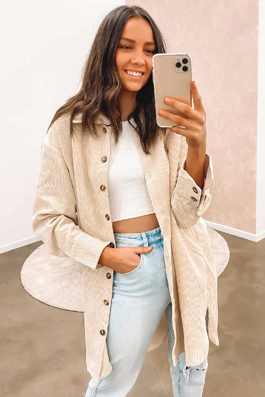 Women's trench coats with a removable belt for customizable stylingPreston Shacket Cream Women's trench coats with a removable belt for customizable stylingPreston Shacket Cream