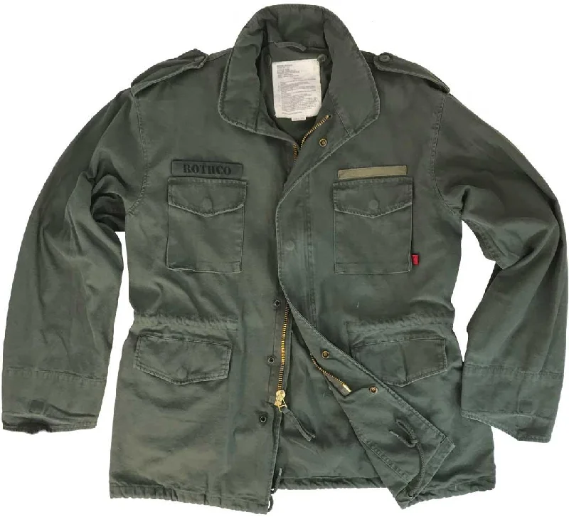 Women's cropped leather jackets with a fringe detail for a western - inspired outfitRothco Vintage Mens Military Olive M65 Field Jacket Women's cropped leather jackets with a fringe detail for a western - inspired outfitRothco Vintage Mens Military Olive M65 Field Jacket