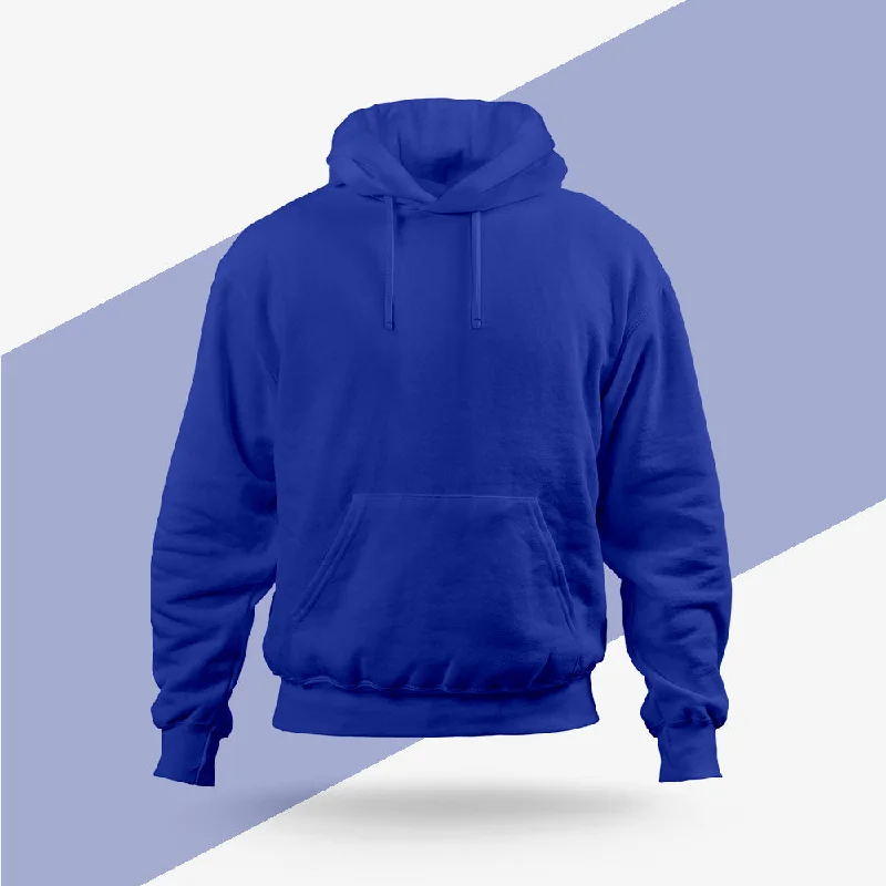 Women's zip - front sweatshirt with contrast stitching for a sporty aestheticRoyal Blue Hoodie - Fully Solid Women's zip - front sweatshirt with contrast stitching for a sporty aestheticRoyal Blue Hoodie - Fully Solid
