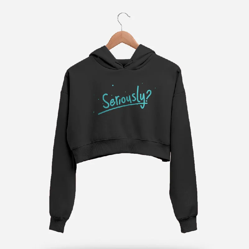 Women's tie - front hoodie in a lightweight fabric for summer layeringSeriously Crop Hoodie Women's tie - front hoodie in a lightweight fabric for summer layeringSeriously Crop Hoodie