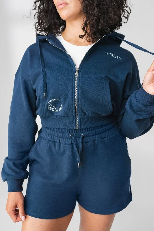 The Mantra Zip - Navy - Moon