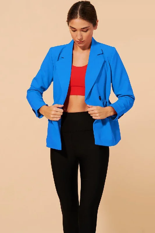Women's tie - dye hoodie in bright colors for a retro and eye - catching styleTifan Blazer - Cornflower Blue Women's tie - dye hoodie in bright colors for a retro and eye - catching styleTifan Blazer - Cornflower Blue